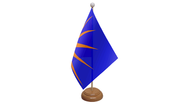 Sunburst Small Flag with Wooden Stands